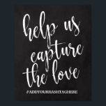 Poster Panneau mariage Hashtag Chalkboard 8x10<br><div class="desc">Un élégant panneau mariage de pointe, avec le texte "Aidez-nous à capturer l'amour" dans une police de script extraverti, la texture de la brosse ajoute un sentiment spontané et ludique. La couleur arrière - plan peut être personnalisée selon vos besoins et préférences, s'il vous plaît contactez-moi si vous avez une...</div>