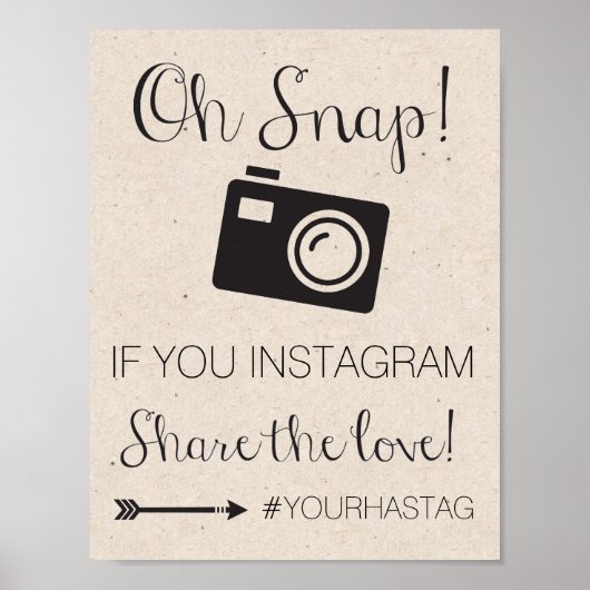 Poster Panneau Mariage Instagram (Devant)