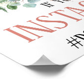 Poster Panneau Mariage Instagram rose et ivoire (Coin)