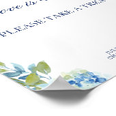 Poster Panneau Mariage Juliette Dusty Blue Dessert Bar (Coin)