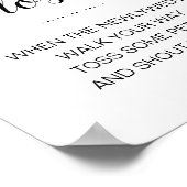 Poster Panneau Mariage Kiss Cheer Toss Flower Confetti (Coin)