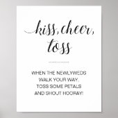 Poster Panneau Mariage Kiss Cheer Toss Flower Confetti (Devant)