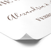 Poster Panneau Mariage latéral Pour Choisir Un Siège (Coin)
