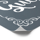 Poster Panneau mariage "Livre d'invité" couleur personnal (Coin)