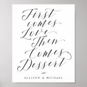 Poster Panneau Mariage Love Dessert Bar (Devant)