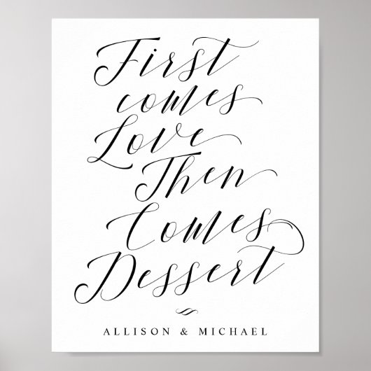 Poster Panneau Mariage Love Dessert Bar (Devant)