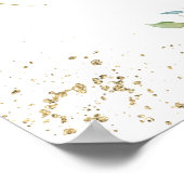 Poster Panneau mariage masque floral je vous prie (Coin)