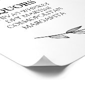 Poster Panneau mariage - Menu Bar Laurel Mariage Signer (Coin)