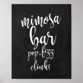 Poster Panneau Mariage Mimosa Bar Chalkboard 8x10 (Devant)