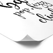 Poster Panneau Mariage Mimosa Bar noir et blanc 8x10 (Coin)