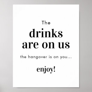 Poster Panneau Mariage minimaliste à barre ouverte   Symb