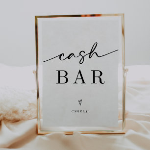 Poster Panneau Mariage minimaliste de la barre de trésore