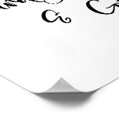 Poster Panneau mariage minimaliste des écritures et des c (Coin)