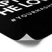 Poster Panneau mariage minimaliste en noir et blanc (Coin)