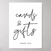 Poster Panneau mariage minimaliste moderne Cartes et Cade (Devant)