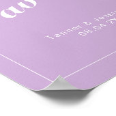 Poster Panneau Mariage minimaliste moderne doux et blanc (Coin)