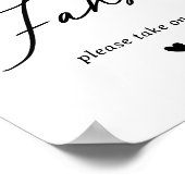 Poster Panneau Mariage minimaliste moderne numéro un vent (Coin)