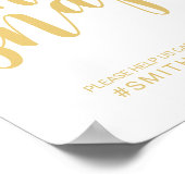 Poster Panneau Mariage moderne Gold Oh Snap (Coin)
