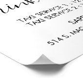 Poster Panneau mariage - Ne pas boire et conduire signe v (Coin)