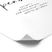 Poster Panneau Mariage noir blanc classique à barre ouver (Coin)