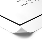 Poster Panneau Mariage noir blanc monogramme débranché (Coin)