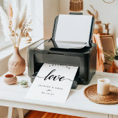 Poster Panneau Mariage noir & blanc pour aimer