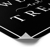 Poster Panneau Mariage noir et blanc Sweets & Traitements (Coin)