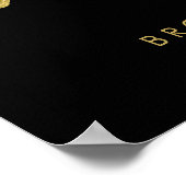Poster Panneau Mariage Noir Et Or (Coin)