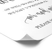 Poster Panneau mariage / Nouvelle Table Top Signal (Coin)