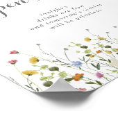 Poster Panneau Mariage Open Bar Dainty Fleurs sauvages co (Coin)