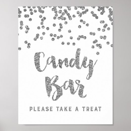 Poster Panneau Mariage ou douche à bonbons Confetti en ar (Devant)