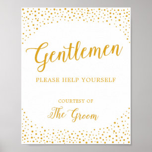 Poster Panneau mariage - Panier de bain homme Confetti