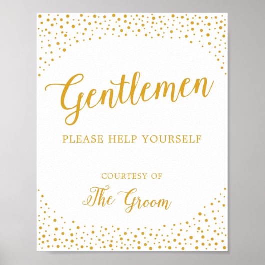 Poster Panneau mariage - Panier de bain homme Confetti (Devant)