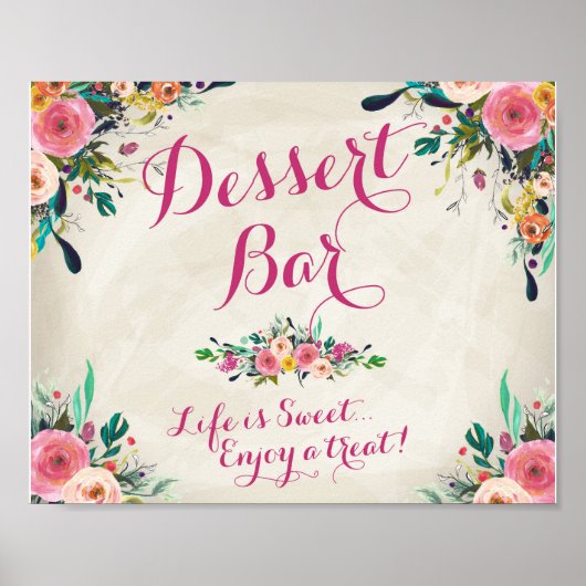 Poster Panneau mariage - Panneau de la barre du désert (Devant)