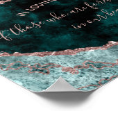 Poster Panneau Mariage Peacock & Rose Gold in Love Memory (Coin)