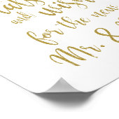 Poster Panneau mariage Petal Toss 8x10 Gold Parties scint (Coin)