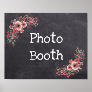 Poster Panneau mariage Photo Booth Chalkboard Look