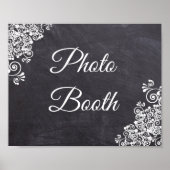 Poster Panneau mariage Photo Booth Chalkboard Look (Devant)