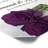 Poster Panneau Mariage Plum Violet Rose Classé Cadeaux et (Coin)