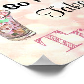 Poster Panneau mariage pour Buffet de bonbons, Coral Cand (Coin)