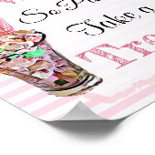 Poster Panneau mariage pour l'affiche rose du buffet de b (Coin)