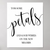 Poster Panneau mariage pour pétales de Toss 8x10 (Devant)