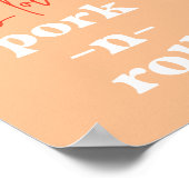 Poster Panneau Mariage Retro I Love Pork-N-Roll (Coin)