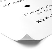 Poster Panneau Mariage Rétro Script Dames Salle de bain (Coin)