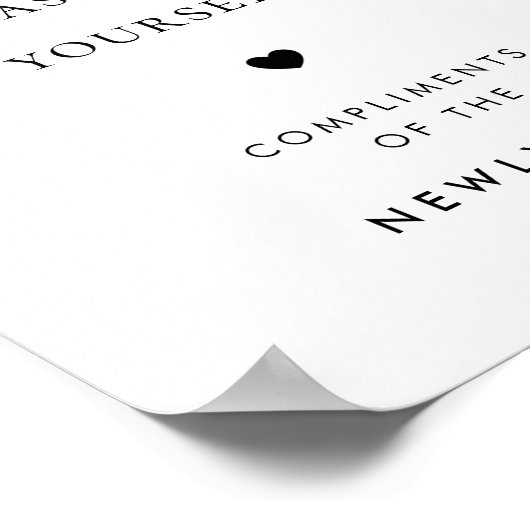 Poster Panneau Mariage Rétro Script Dames Salle de bain (Coin)