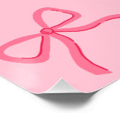 Poster Panneau Mariage rose chaud et bébé rose Bow (Coin)