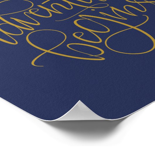 Poster panneau mariage rustique - et donc l'aventure comm (Coin)