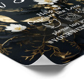 Poster Panneau Mariage Snap Gold Floral (Coin)