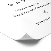 Poster Panneau Mariage STELLA Pretzel Bar (Coin)