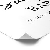 Poster Panneau Mariage Sundae Bar crème glacée (Coin)